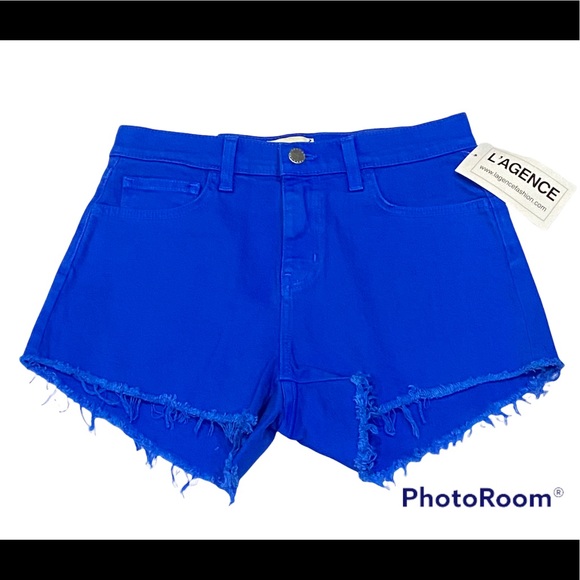 L'AGENCE Ryland Short Princess Blue Sz 25 NWT New Reg $194 - Picture 2 of 3